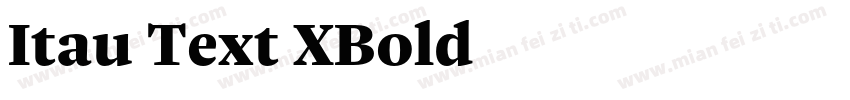 Itau Text XBold字体转换